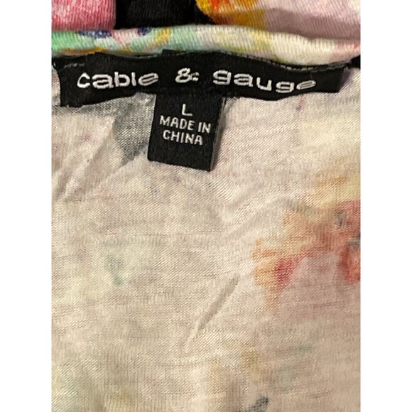 Cable & Gauge Womens Floral Tunic Dress L - Picture 3 of 5